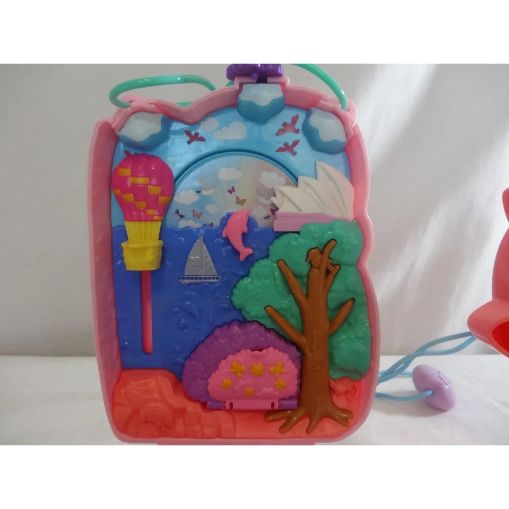 Polly Pocket Pet Vet Playset Starring Shani Cuddly Cat Purse Compact‎ + Starring